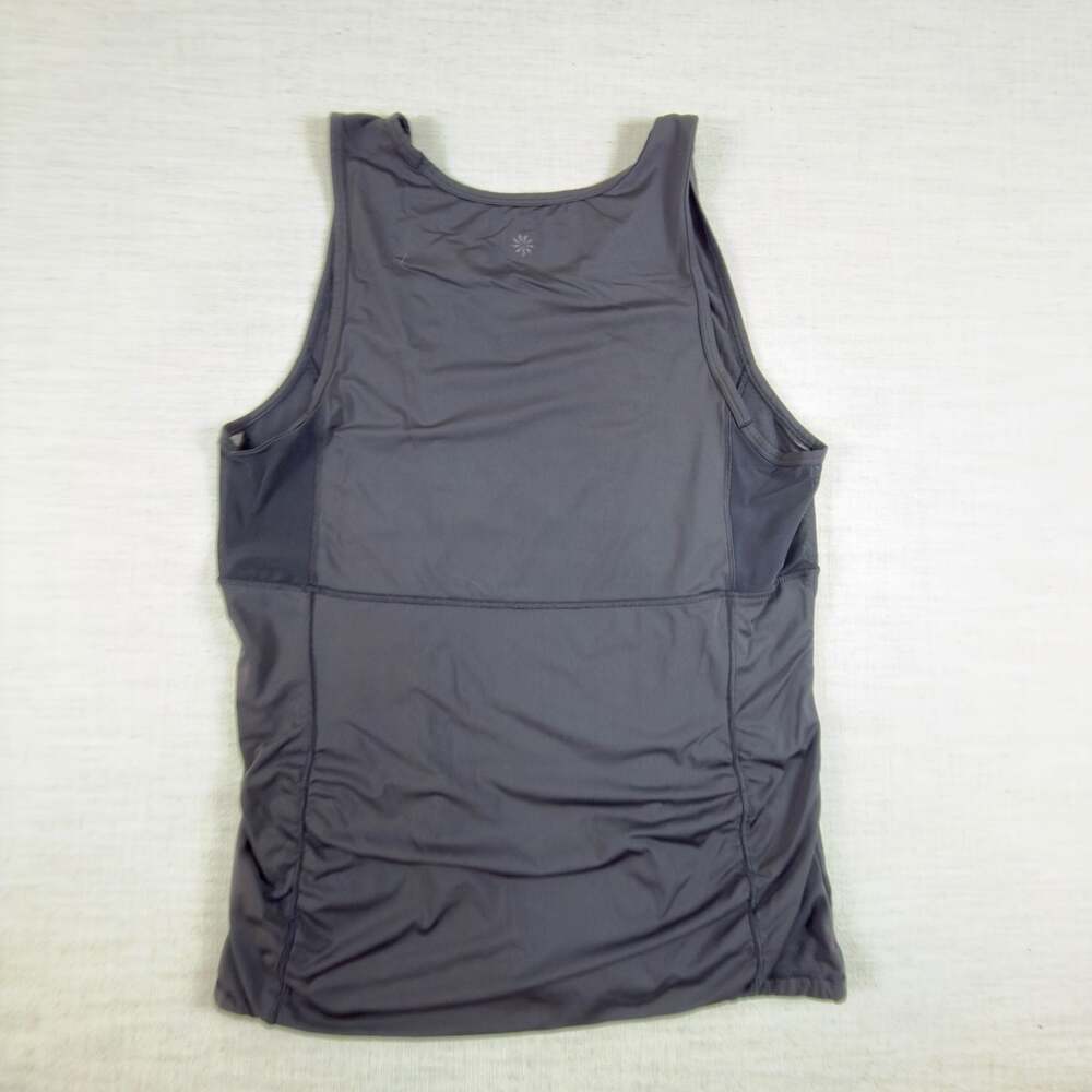 Athleta Ruched Side Athletic Tank Top Gray Size XL